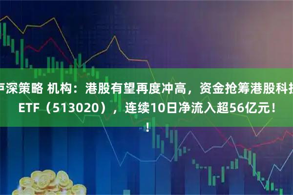 卢深策略 机构：港股有望再度冲高，资金抢筹港股科技ETF（513020），连续10日净流入超56亿元！