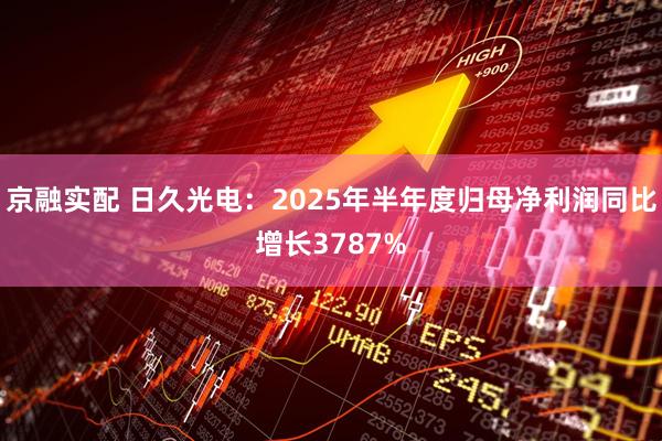 京融实配 日久光电：2025年半年度归母净利润同比增长3787%