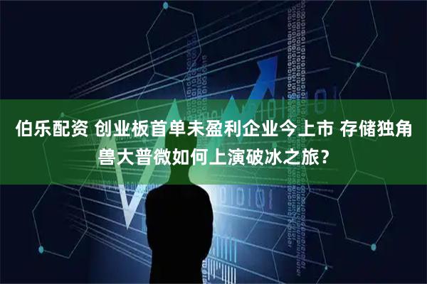 伯乐配资 创业板首单未盈利企业今上市 存储独角兽大普微如何上演破冰之旅？
