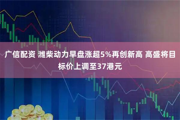 广信配资 潍柴动力早盘涨超5%再创新高 高盛将目标价上调至37港元